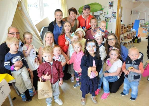 Youngsters, parents and staff at Busy Bees Nursery, Ryhope, fundraising at their summer fayre to raise money for the Neo-natal unit at Sunderland Royal Hospital.