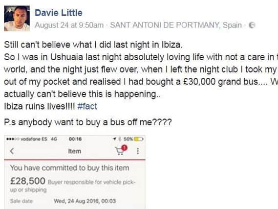 Davie Little's Facebook post.