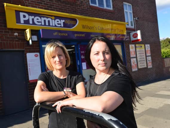 Natalie Cowell and Kimberley Huitson were threatened by a masked raiser in their Sunderland store