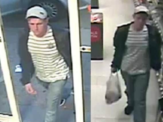 Police want to trace this man over a suspected shoplifting offence.