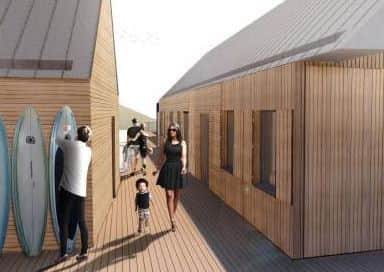 An artist's impression of how the new centre in Seaham Marina could look.
