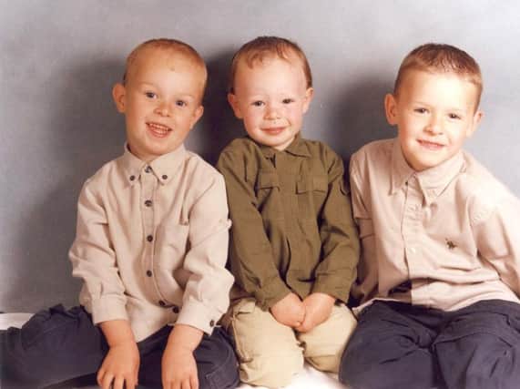 Brothers: (Left to right) Lewis Hall, Liam Hall and Ryan Hall.