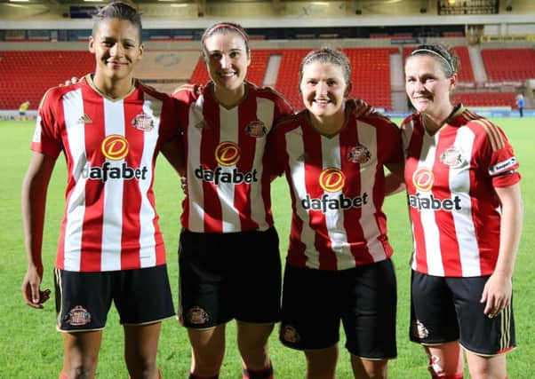 Sunderland Ladies' scorers at Doncaster (left to right): Victoria Williams, Madelaine Hill, Abbi Holmes and Kelly McDougall. Picture by Julian Barker