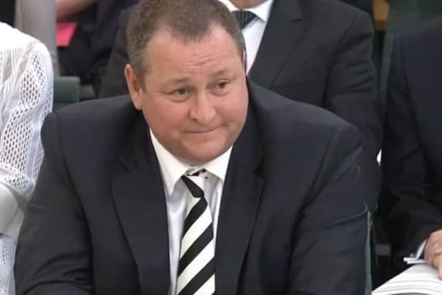 Mike Ashley faces questions at a Commons select committee hearing