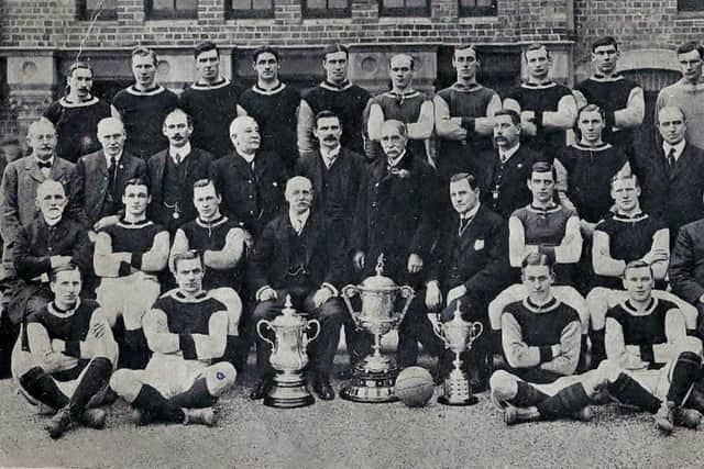 Aston Villa with the Cup. Charlie is second from left front row on ground.