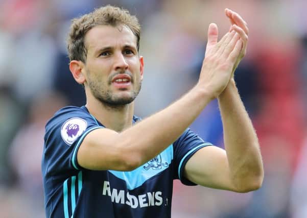 Middlesbrough's Cristhian Stuani could face Crystal Palace tomorrow