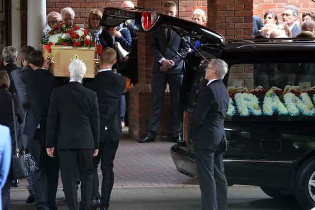 Funeral of Liam Hall at Sunderland Crematorium