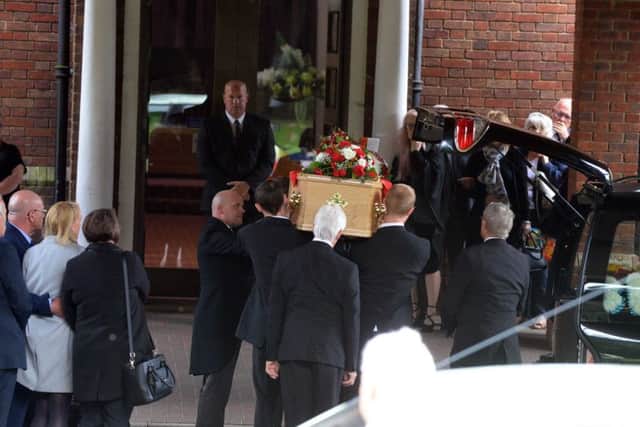 Funeral of Liam Hall at Sunderland Crematorium