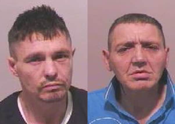 Gareth Connolly, left, and James Dillon have been jailed for a string of burglaries.