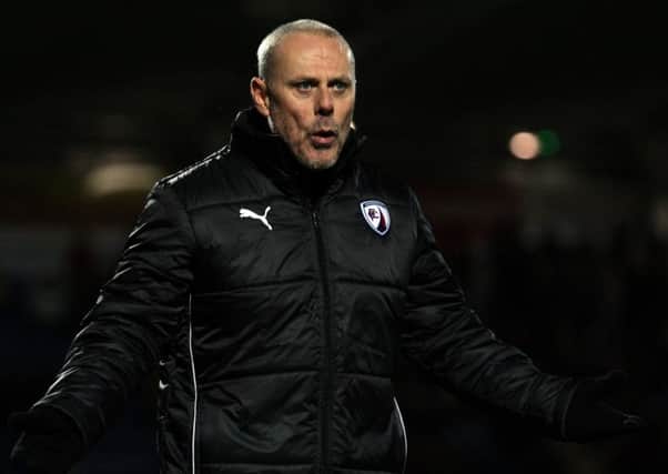 Barnsley assistant coach, Tommy Wright, while working at Chesterfield.
