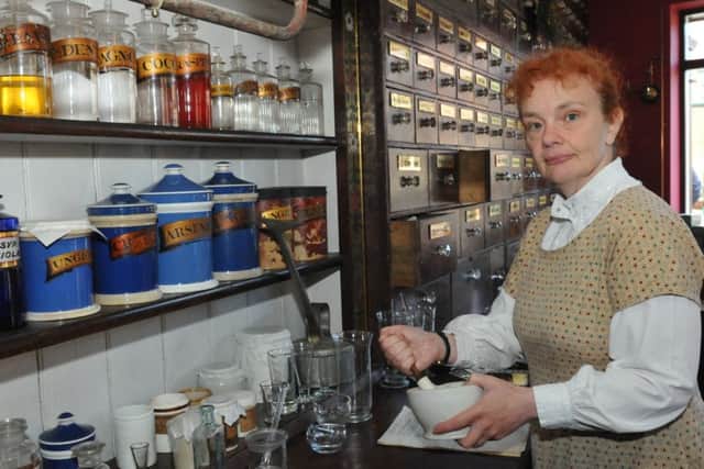 Pharmacist Jessica Thomas inside the new Pharmacy at Beamish Museum.  Picture by FRANK REID