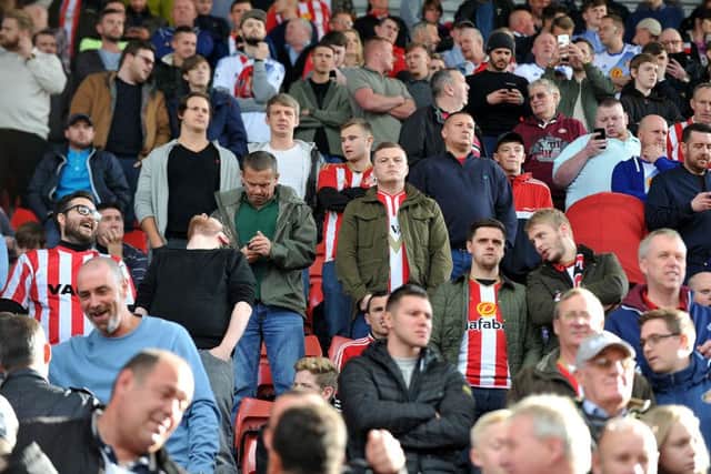 Part of Sunderland's travelling support at Stoke last weekend.