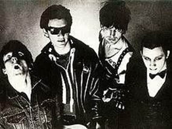 The Damned pictured on the sleeve of the New Rose single.
