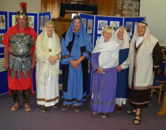 Some of the characters from the Bible Alive session held at South Hylton Independent Methodist Church.