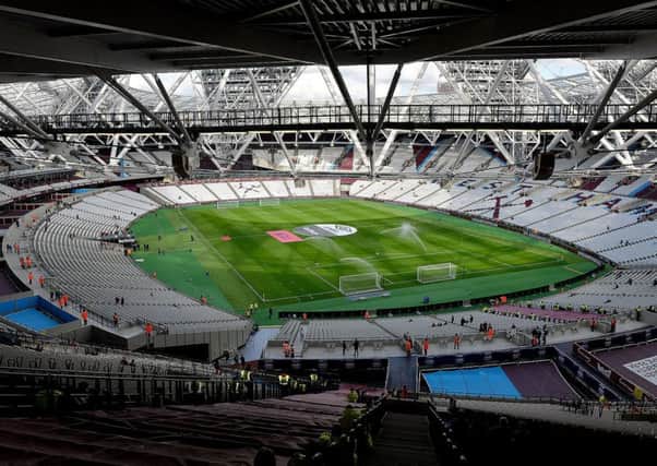 West Ham United's London Stadium, where some Sunderland fans had to run the gauntlet to get back to their coaches.