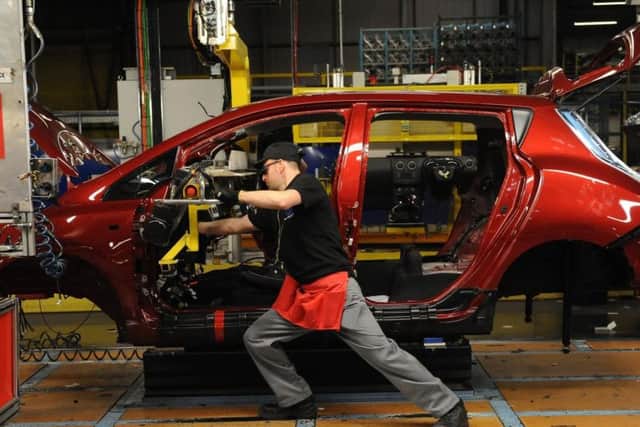 The production line at Sunderland'sNissan plant.