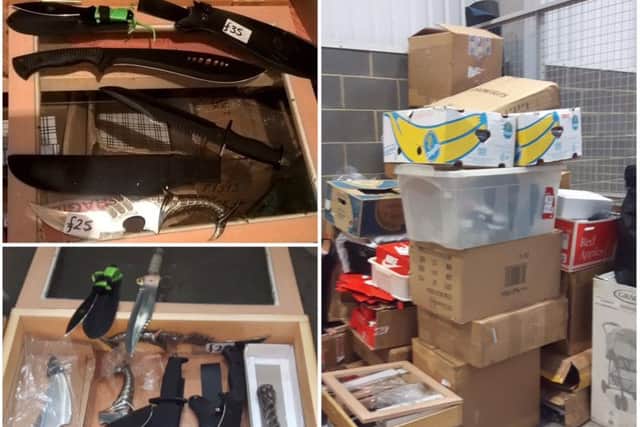 Fake goods seized by police in house raid.