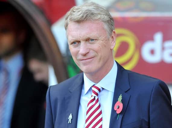 David Moyes pictured at the Stadium of Light today.