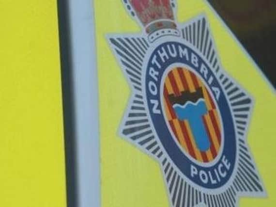 A Northumbria Police van was involved in the collision with a taxi.