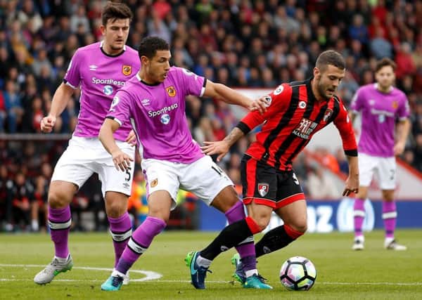 Bournemouth's Jack Wilshere (right) in action against Hull City