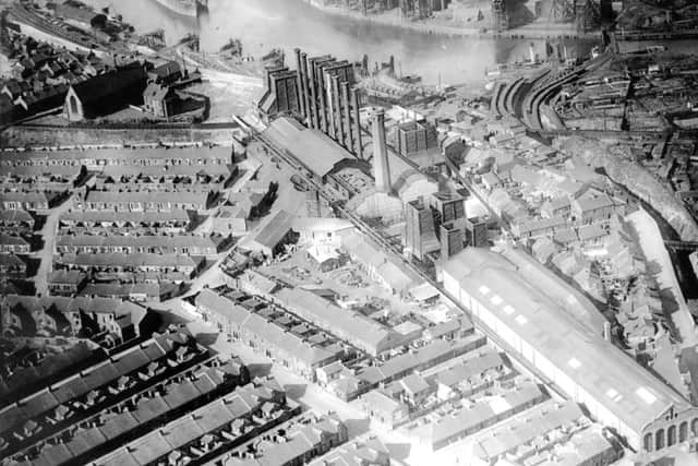 Aerial photograph of Deptford in Sunderland in 1950.