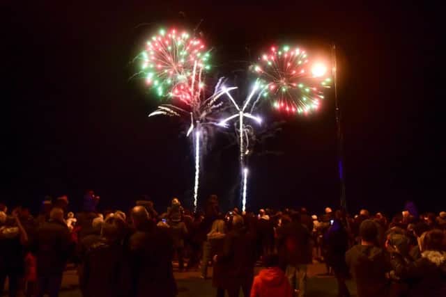Crowds gathered to see the Seaham fireworks.