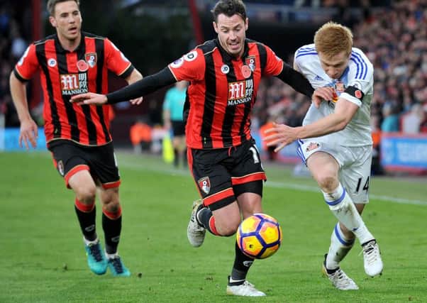 Sunderland's Duncan Watmore in action against Bournemouth.