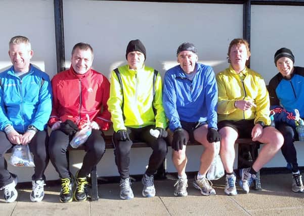 Sunderland Strollers Doorstep Marathon stalwarts, left to right, Phil Watson, Kevin ONeil, Graham Clazey, Malcolm Cox, Terry Topping and Kevin Blyth.