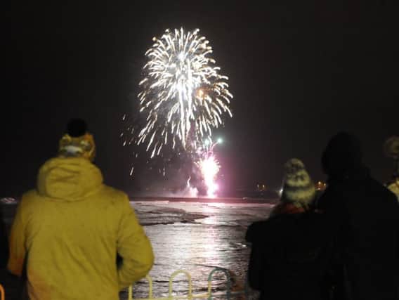 Crowds line Roker's Cliffe Park to watch the firework display marking the end of Sunderland's Illuminations.