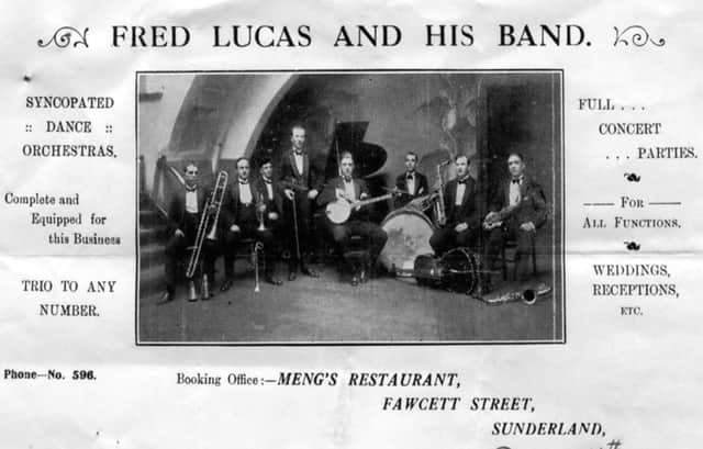 The notice promoting Fred Lucas and his band.