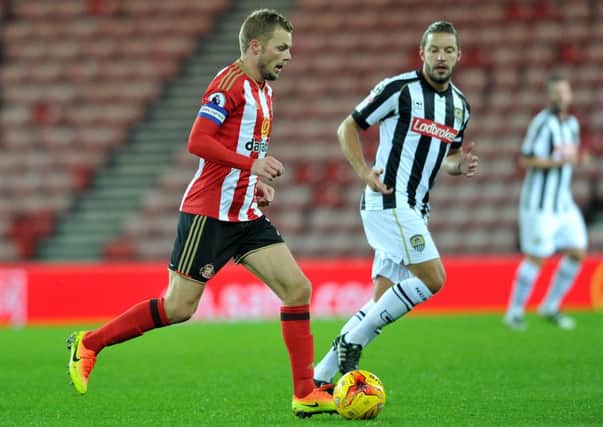Seb Larsson in action for Sunderland U23s against Notts County in midweek. Picture by Frank Reid