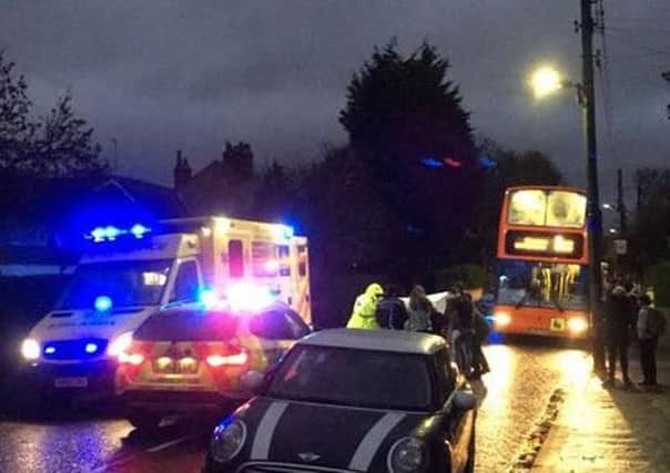 The scene of a collision in Whitburn Road, Cleadon. Picture by: Samuel Nicholaidis.