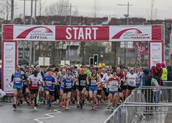 The start of the 2016 Sunderland City Half Marathon event.