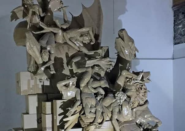Dylan Shields sculpture, The Fall of the Rebel Angels.