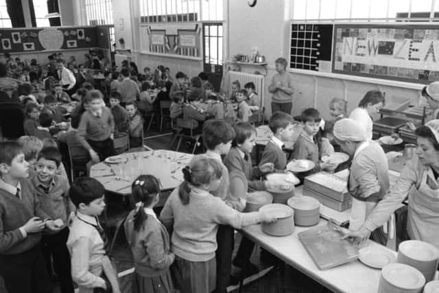 School feature  February 1990  dinners meals 
Redby Infants and Junior School   Redby Primary School