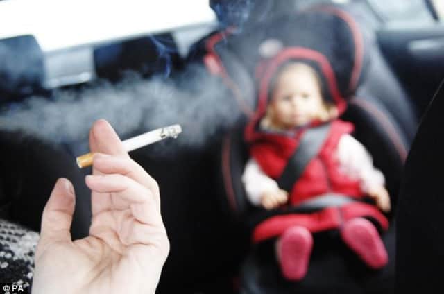 It became illegal in England and Wales to smoke in a car or other vehicle with anyone under the age of 18 present from October 2015.