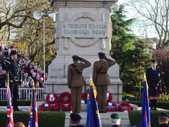 Sunderland's Remembrance Day parade ended at the war memorial in Burdon Road.