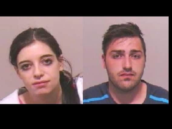 Police photos of Ross Walmsley, 21, and Demi Gray, 20.