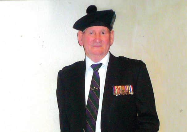 Frank Whyman dressed in his regimental kilt.