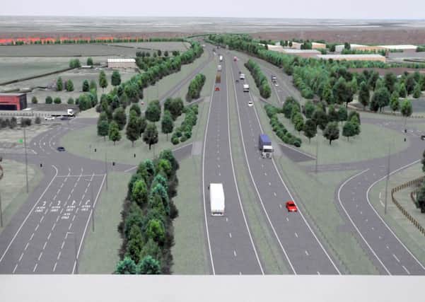 Artist's impression of the  A19 Testos junction improvement scheme.
