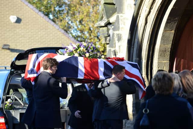Funeral of WWII veteran Frank Whyman at Christ Church Seaham