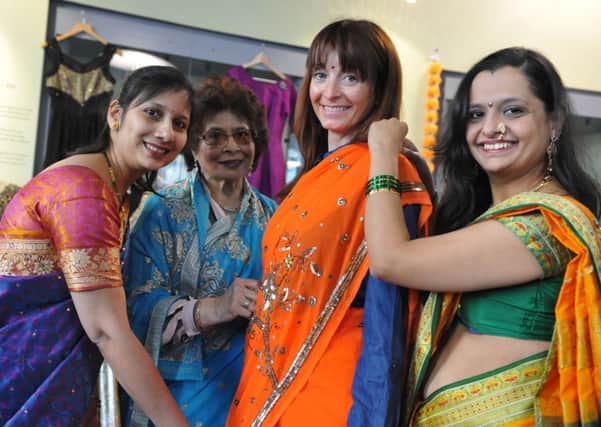 Getting dressed for the occasion, left to right, Archana Agashe, Nilima Choudhury, Nicole Trueman and Gaytri Kadam, at the Diwali Celebrations at Sunderland Museum and Winter Gardens.