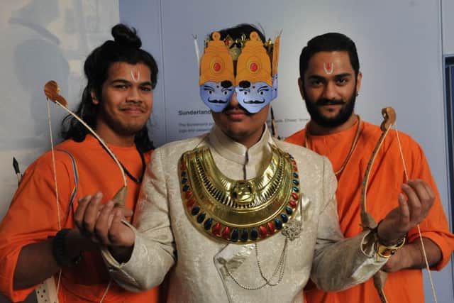 Diwali Celebrations at Sunderland Museum and Winter Gardens - Kingsley Venty, Anmol Hussain and Samir Sharma.