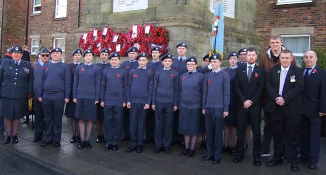 The 36 Hetton Squadron Air Cadets at the recent Remembrance Day service.