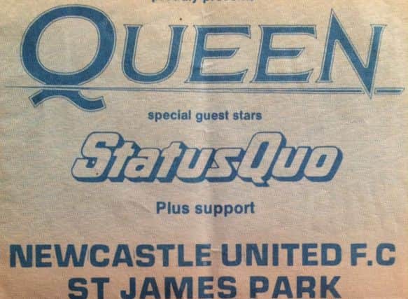 A ticket for the 1986 concert.