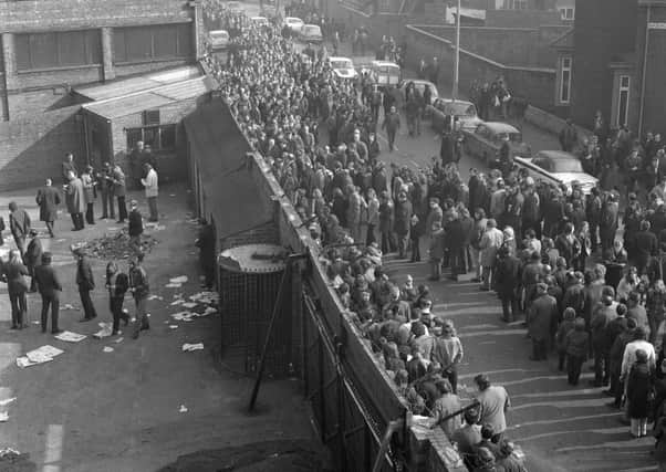 Thousands queued for tickets outside Roker Park.