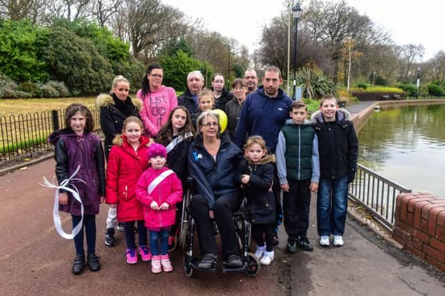Family and friends of Michelle Massey on sponsored walk.