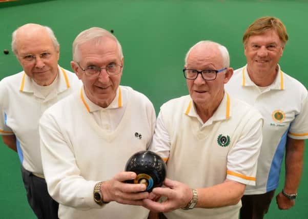 Houghton B team bowlers (from left): Peter Hicks, John Eggleston, Peter Taylor and Frank Kell