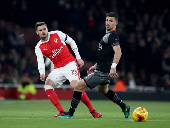 Carl Jenkinson in action for Arsenal.