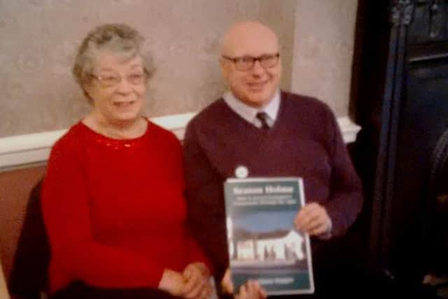 Grahame Morris MP with Eileen Hopper and her book Seaton Holme, How it served Easingtons Community Through the Ages.